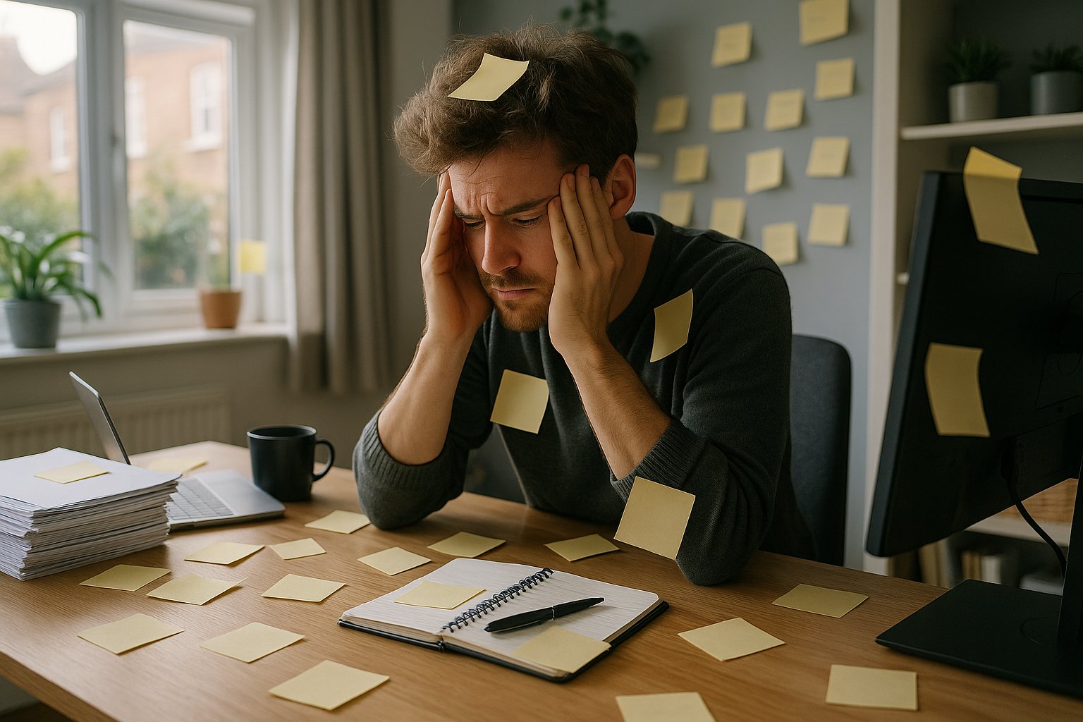 adult struggling with organisation and focus